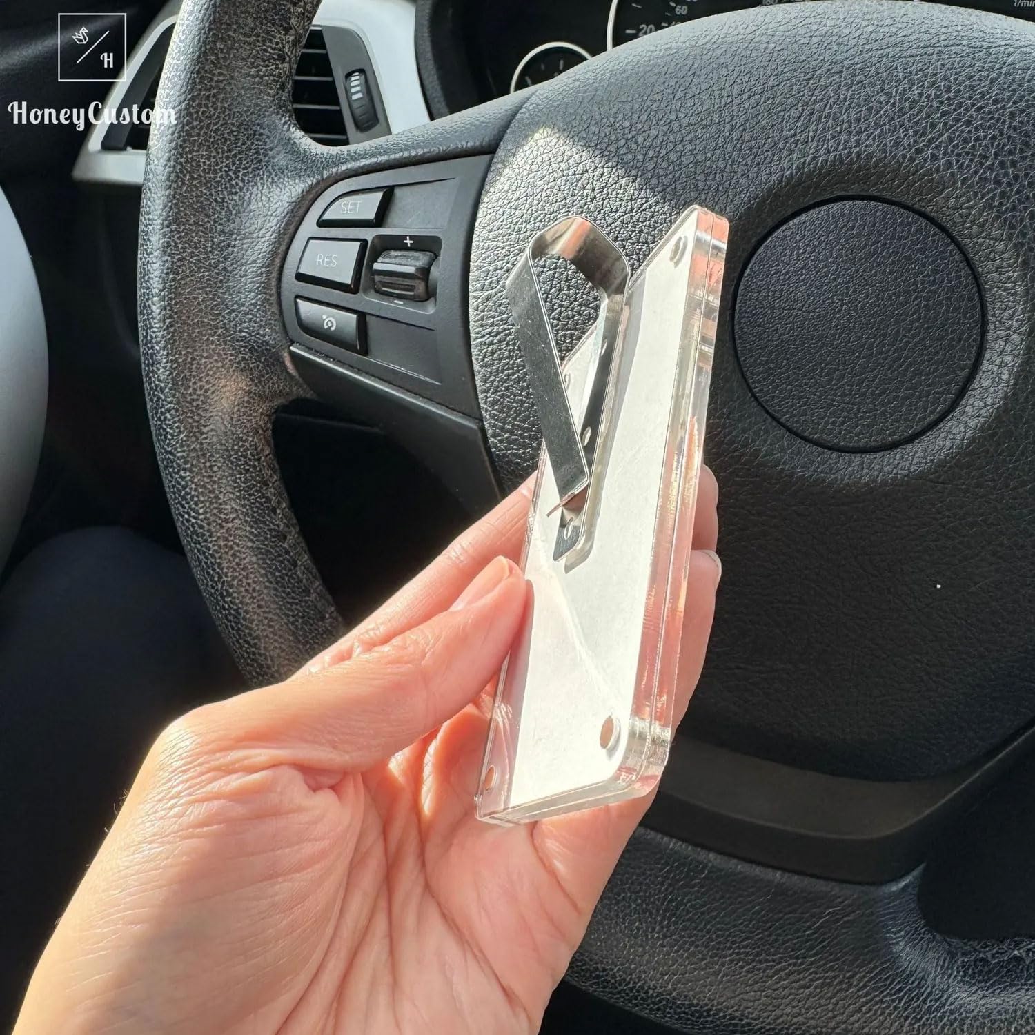 Stainless steel clip attaching to most standard visors