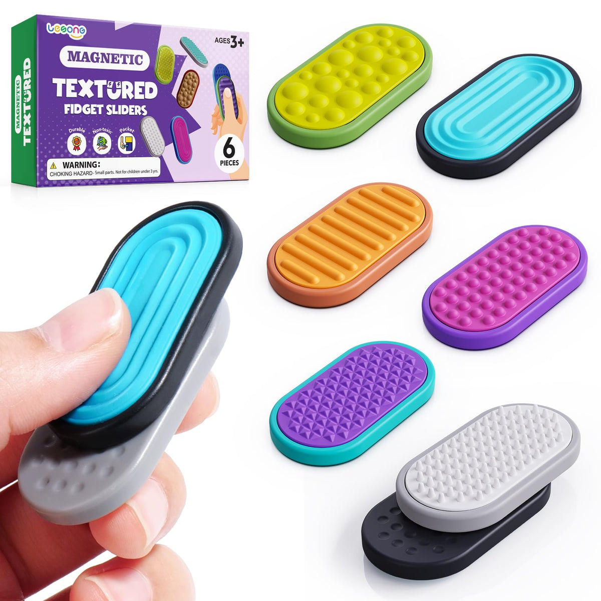 Magnetic fidget toy adults and kids 6Pack packaging