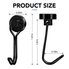 Six pack set of magnetic hooks