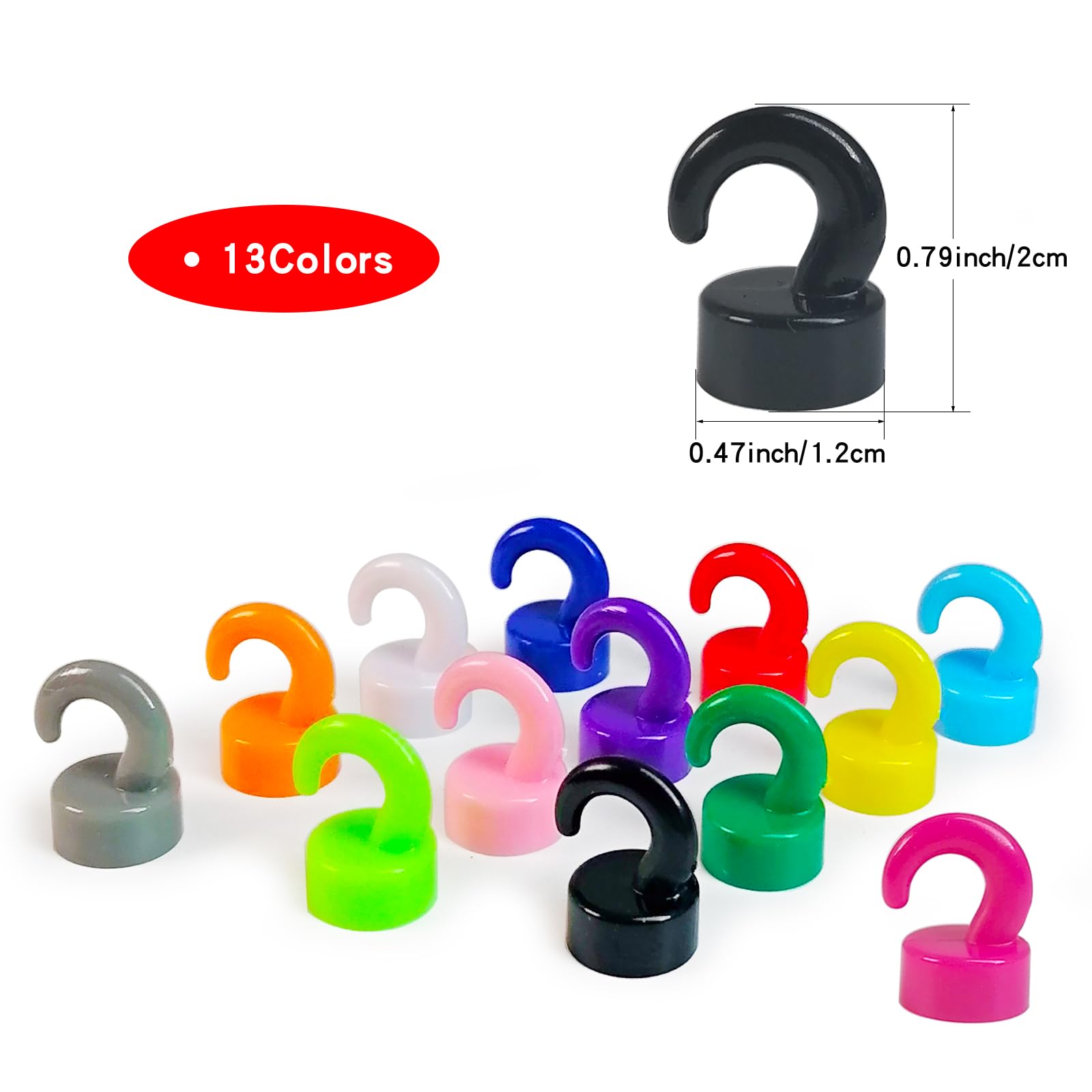 13 color variants magnetic hook set