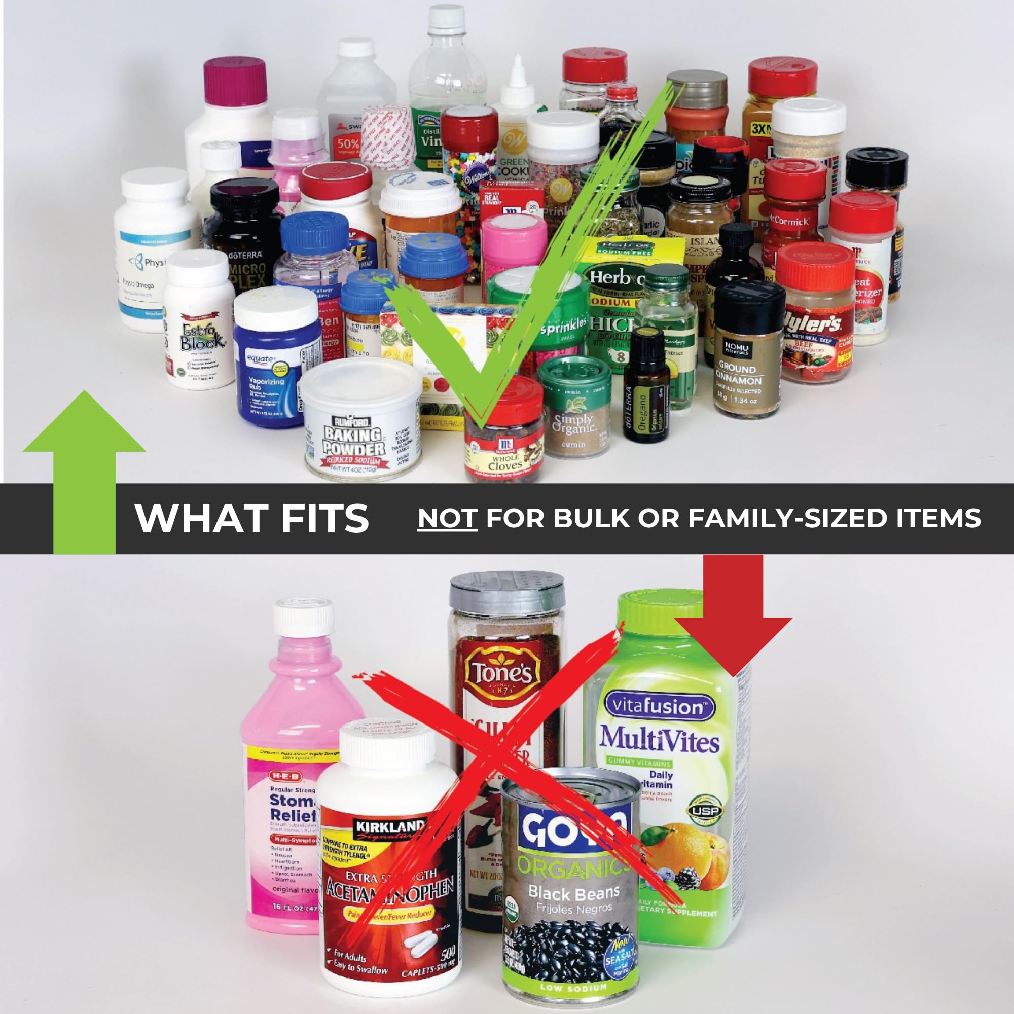 Labels and Small Things tray included with Cabinet Caddy SNAP