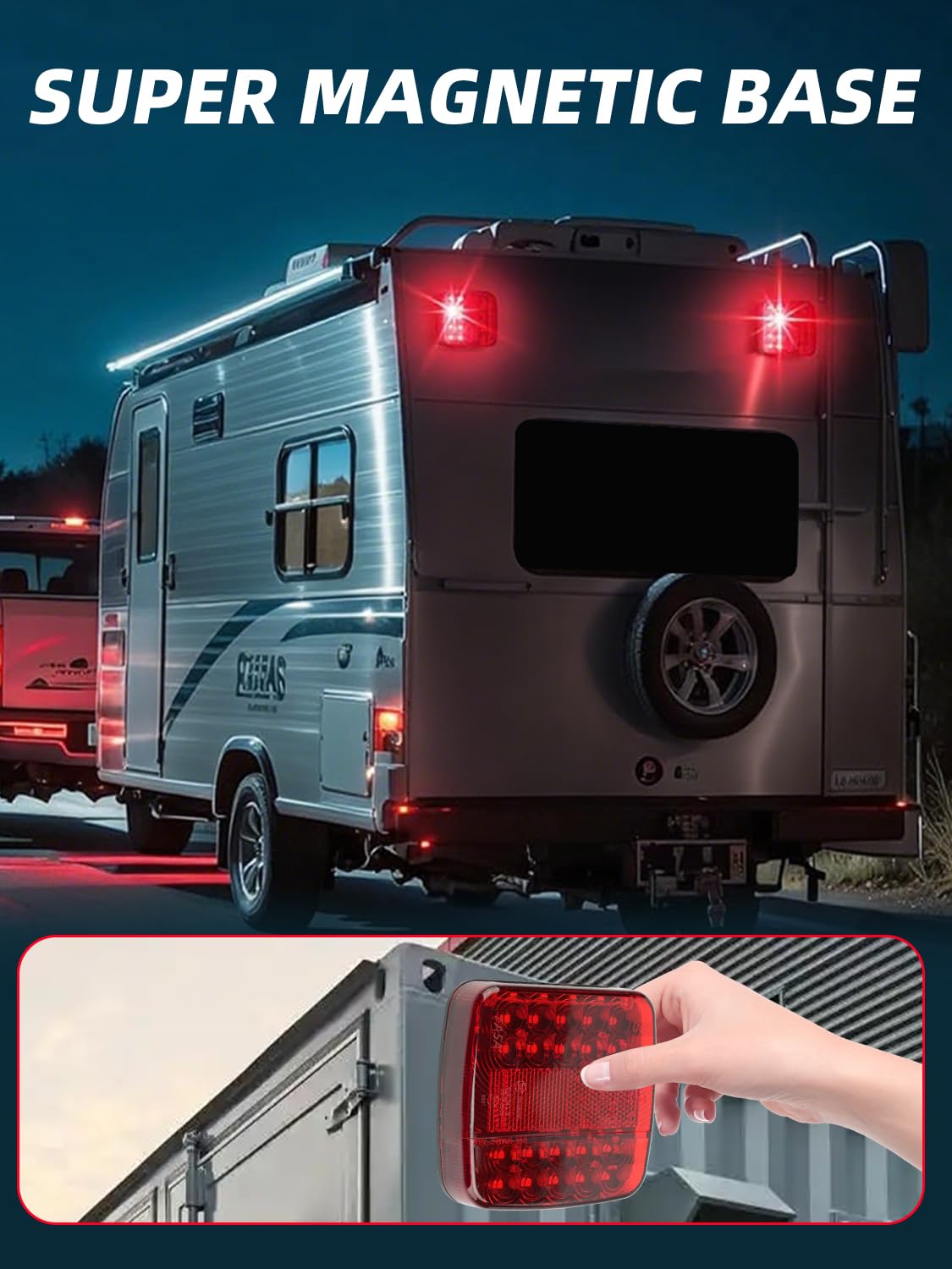 magnetic led trailer lights for trucks and rv
