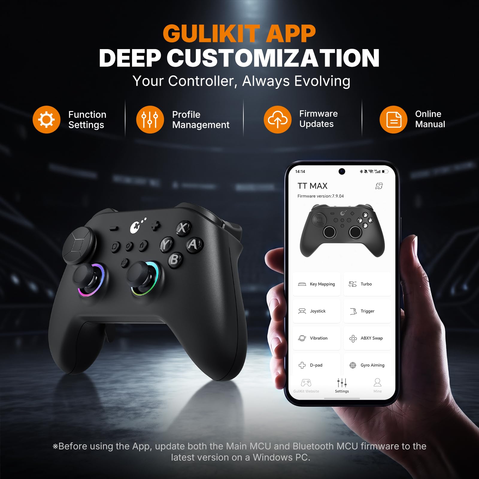 Long battery and wireless capability of TT MAX controller
