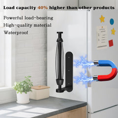 No drill magnetic towel holder installed on fridge or metal surface
