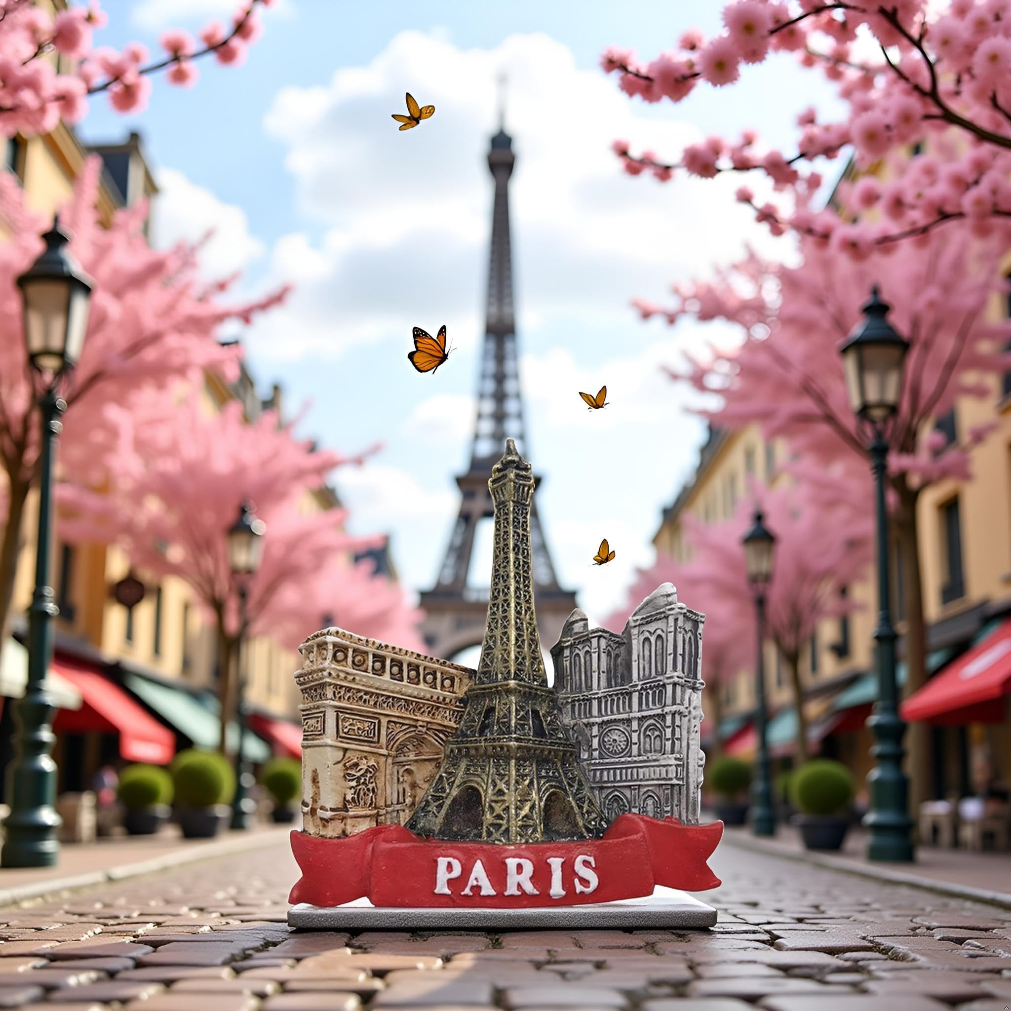 Travel keepsake Paris magnet for fridge display