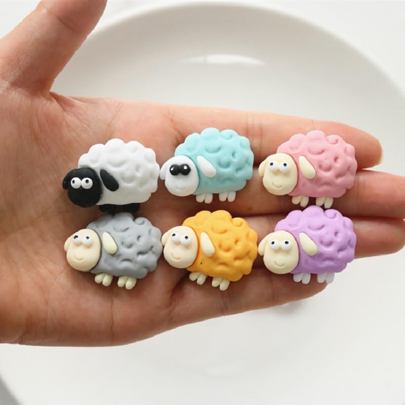 Six pack of decorative sheep magnets for fridge