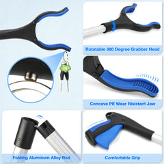 rotating jaw grabber with anti-slip coating