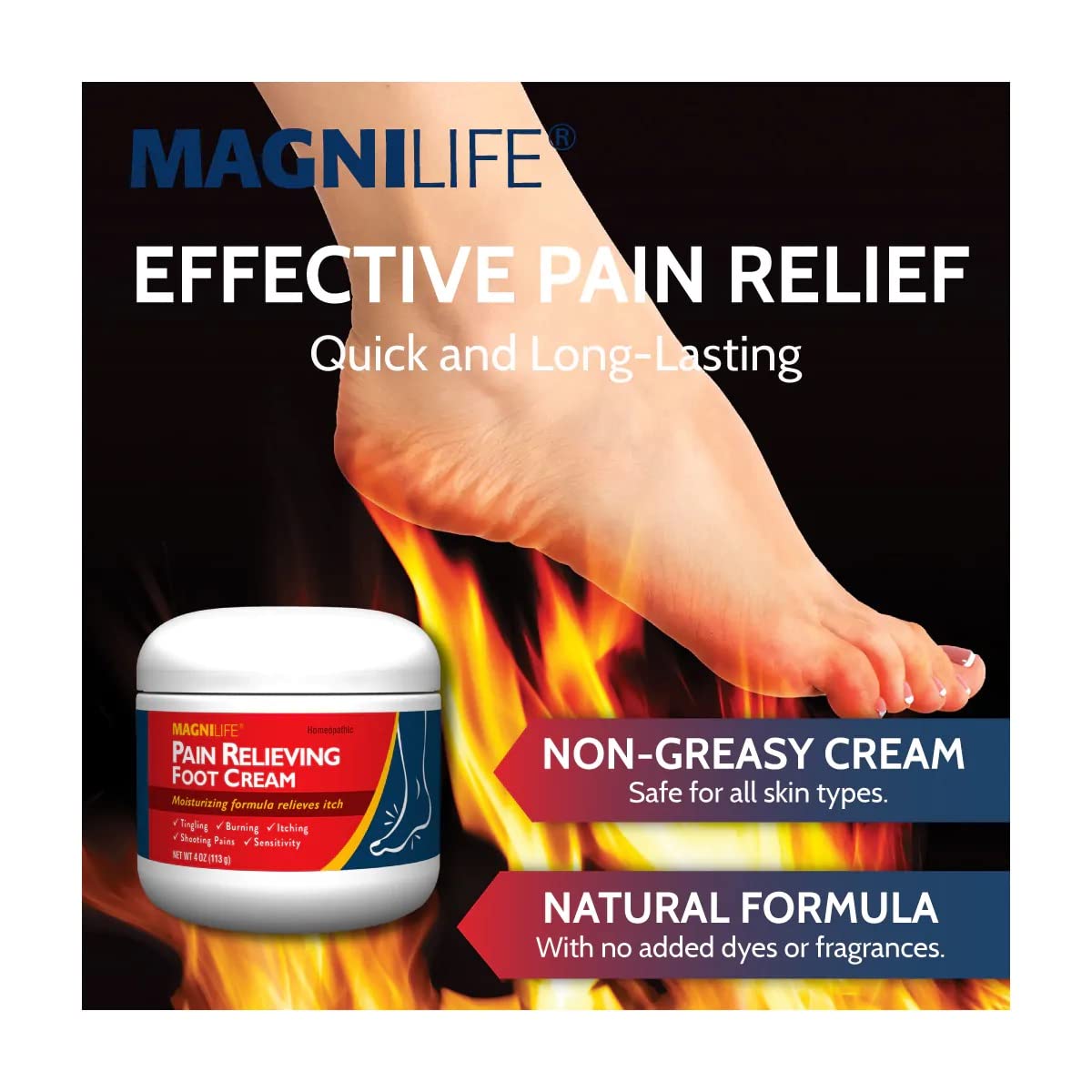 Diabetes safe foot care cream MagniLife 4 oz