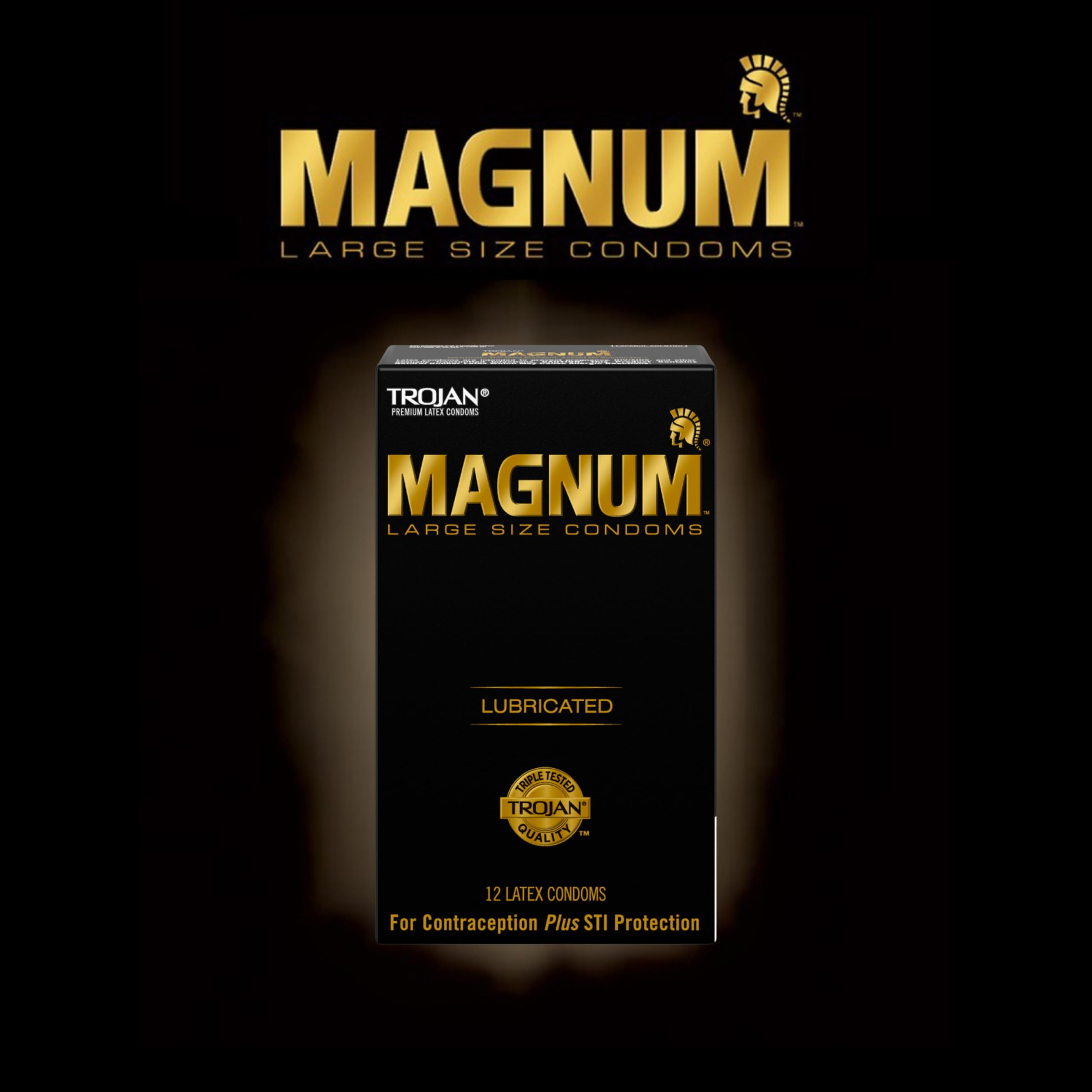 magnum large size condoms tapered base box