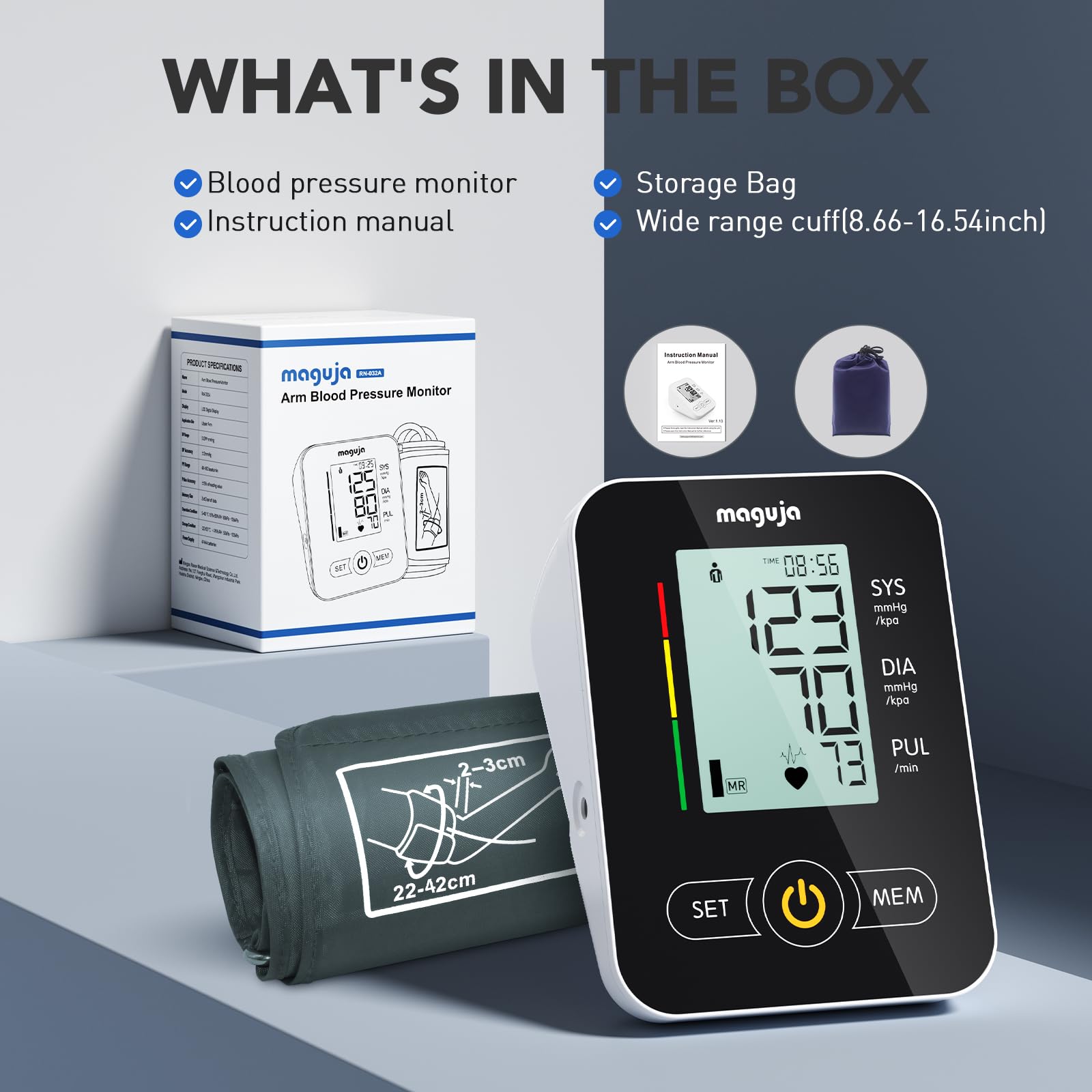 BP monitor classifies readings per WHO ISH guidelines