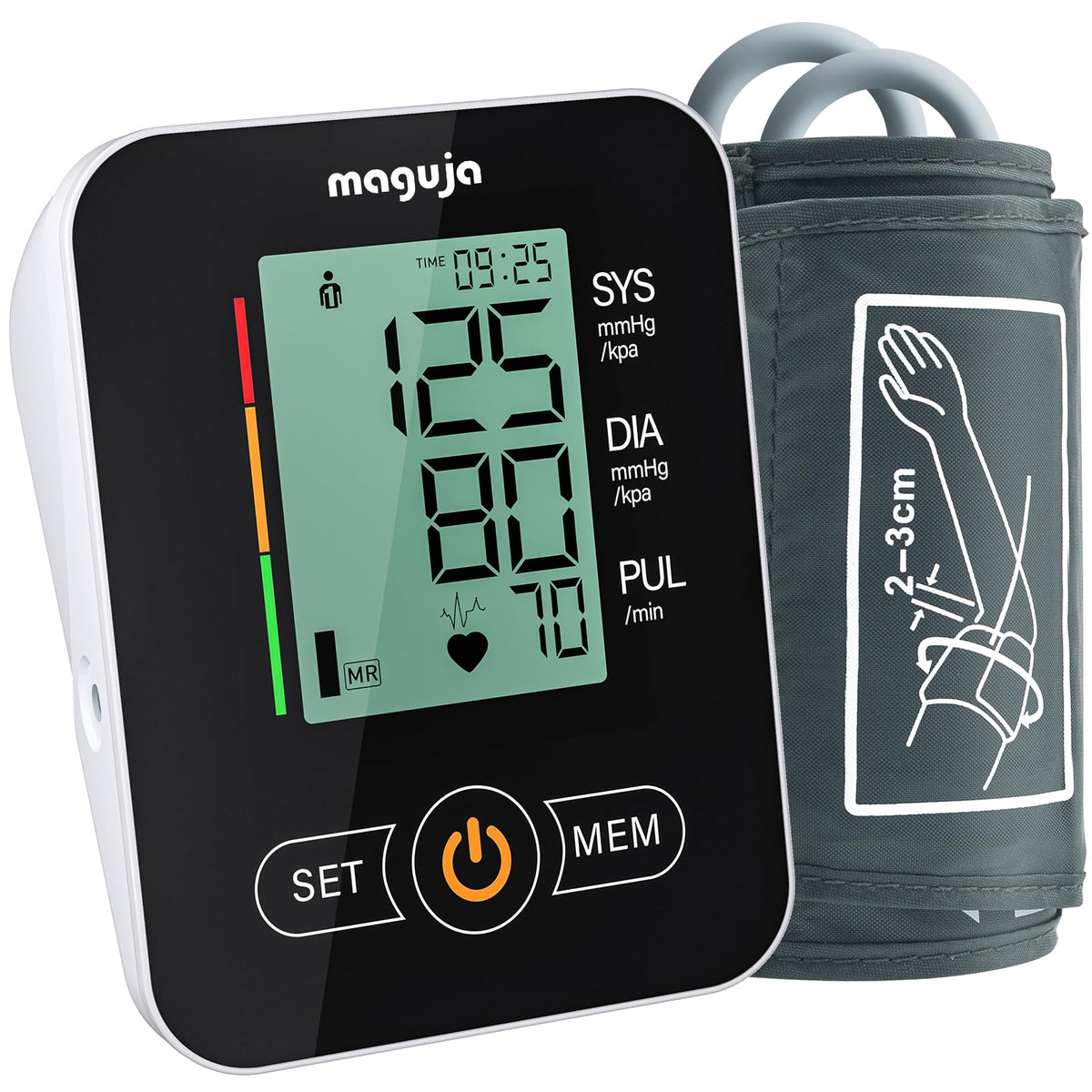 maguja upper arm blood pressure monitor with cuff for home use black