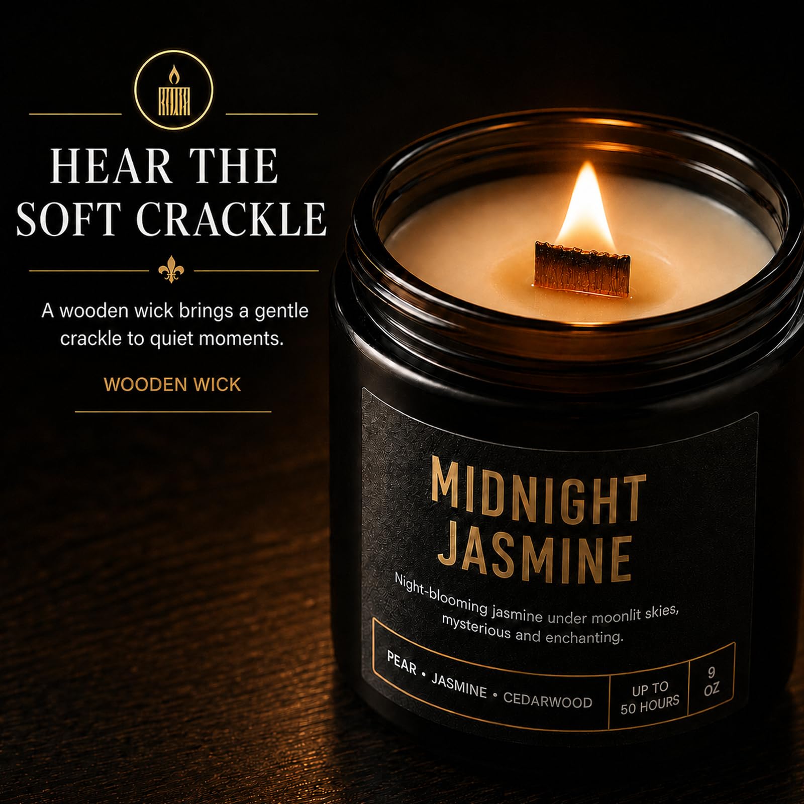 Smoke & Vanilla scented candle by Yinuo