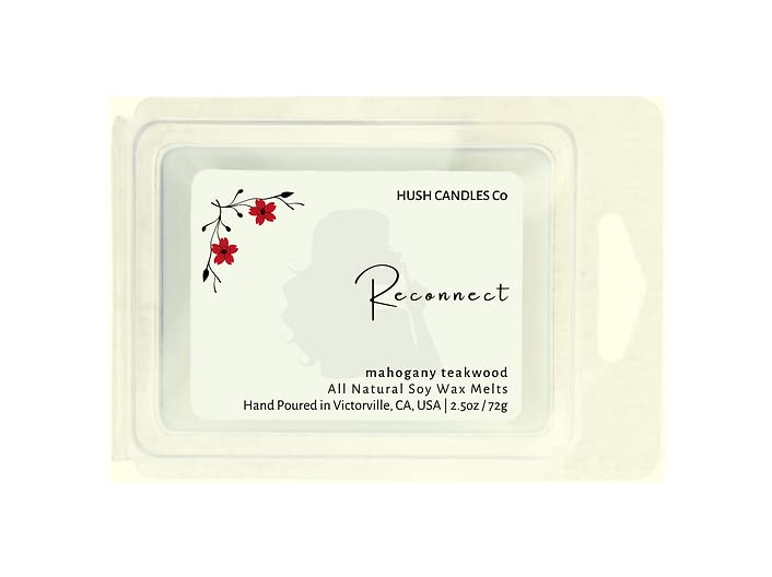 Handmade in the USA label on Mahogany Teakwood melts
