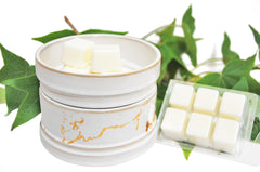 Hush Candles Mahogany Teakwood soy wax melts 3 pack label visible
