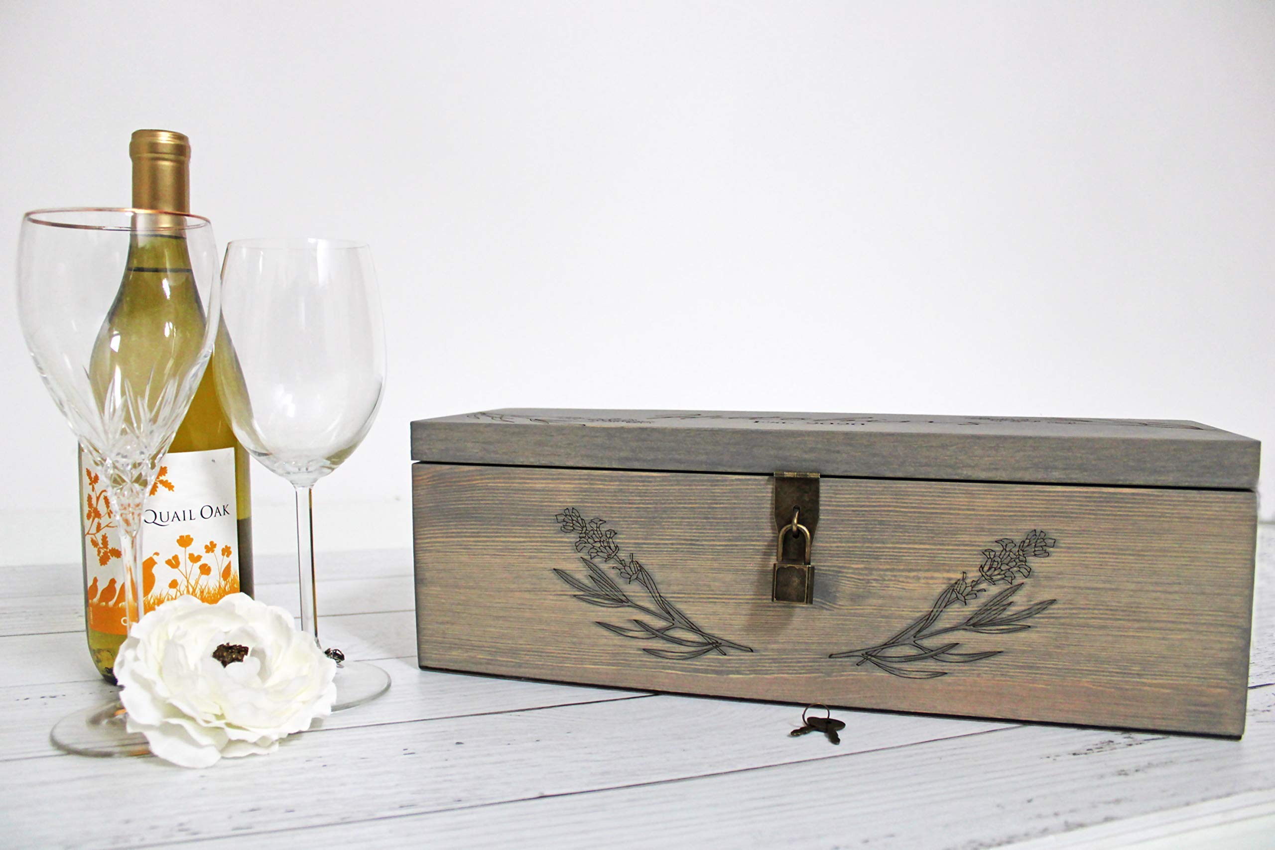 Mahogany wood wine box option