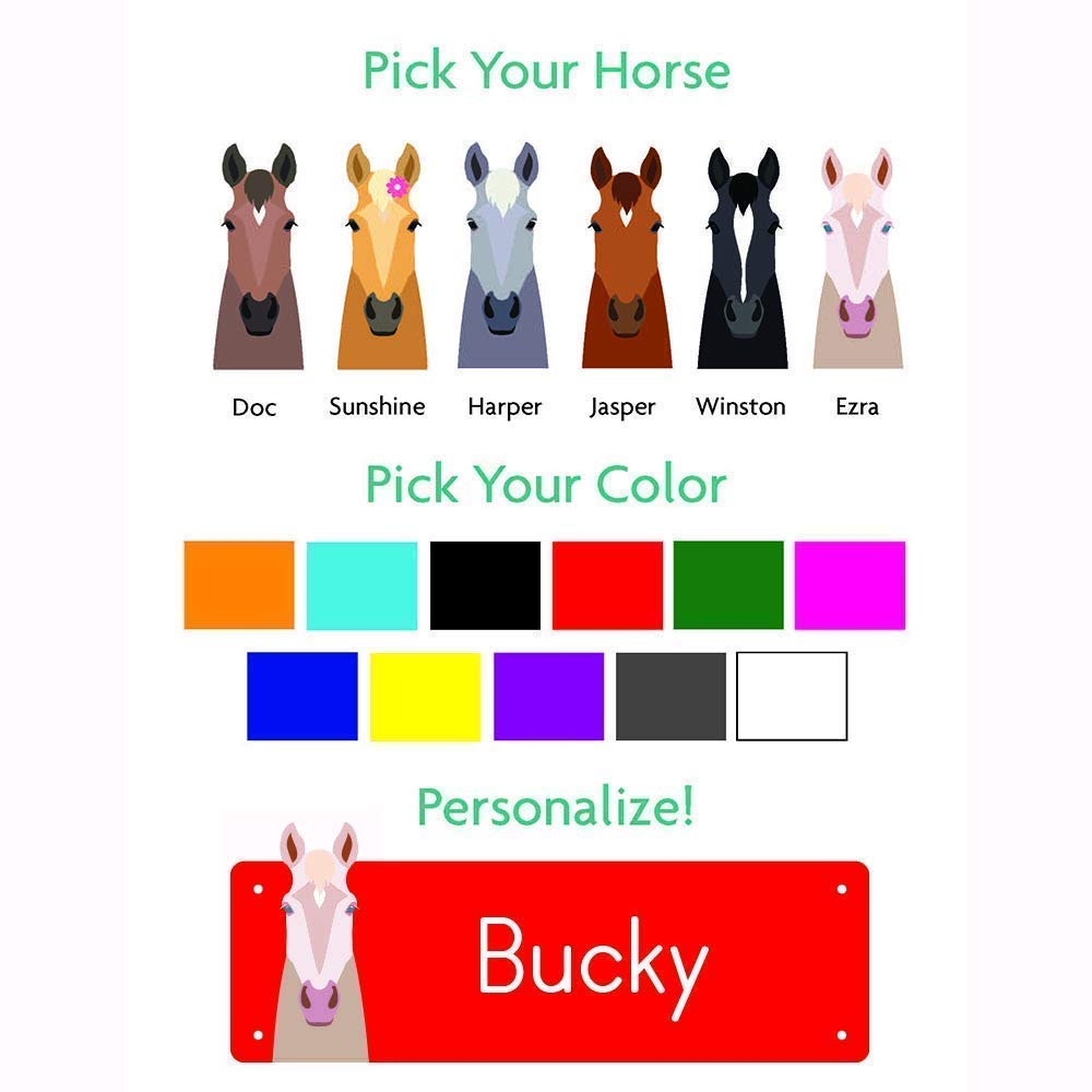 Personalized stall plate for horse by Main Street Steel