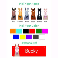 Personalized stall plate for horse by Main Street Steel