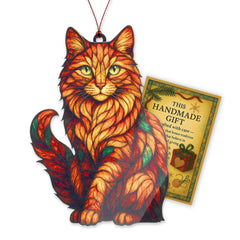 Maine Coon Cat Ornament on Christmas tree