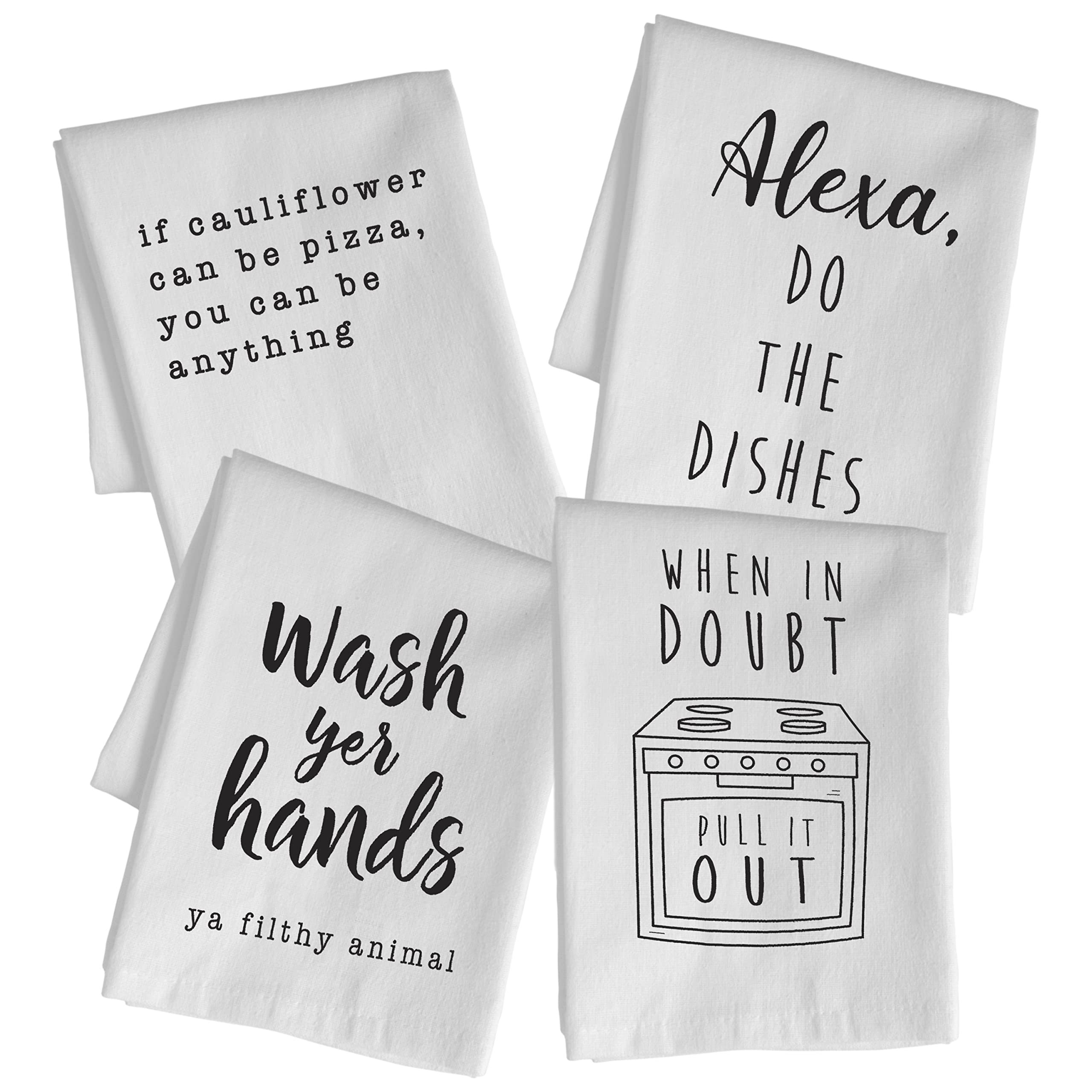 MAINEVENT kitchen towel 4 pack 18x24 inches
