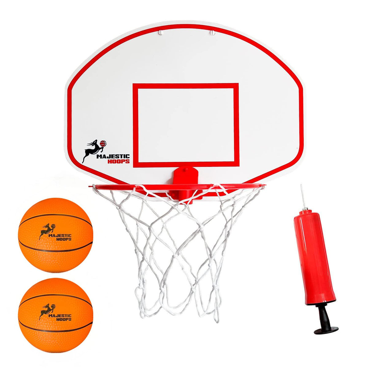 Majestic Hoops mini basketball hoop on door