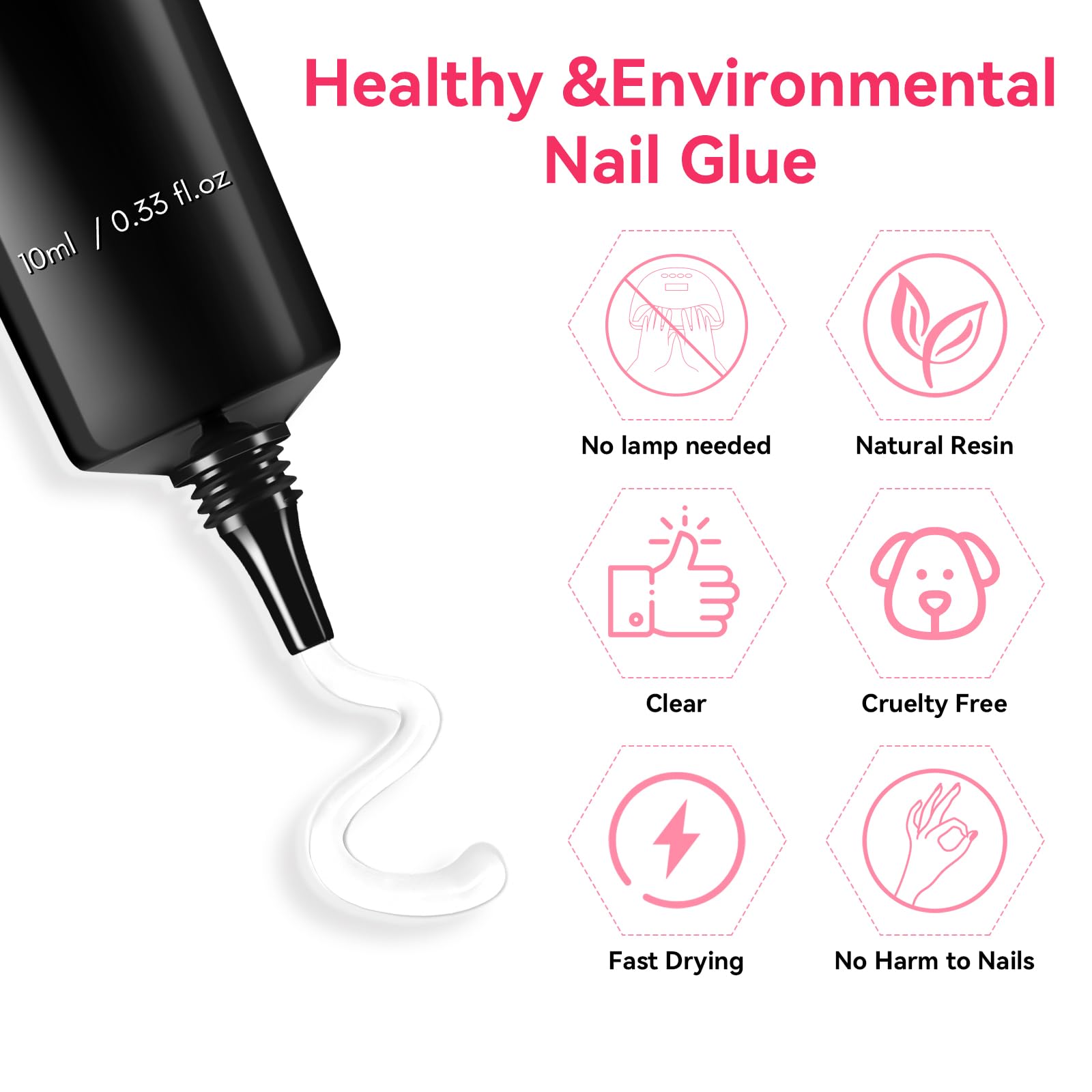Air dry in 20 seconds feature on Makartt nail glue