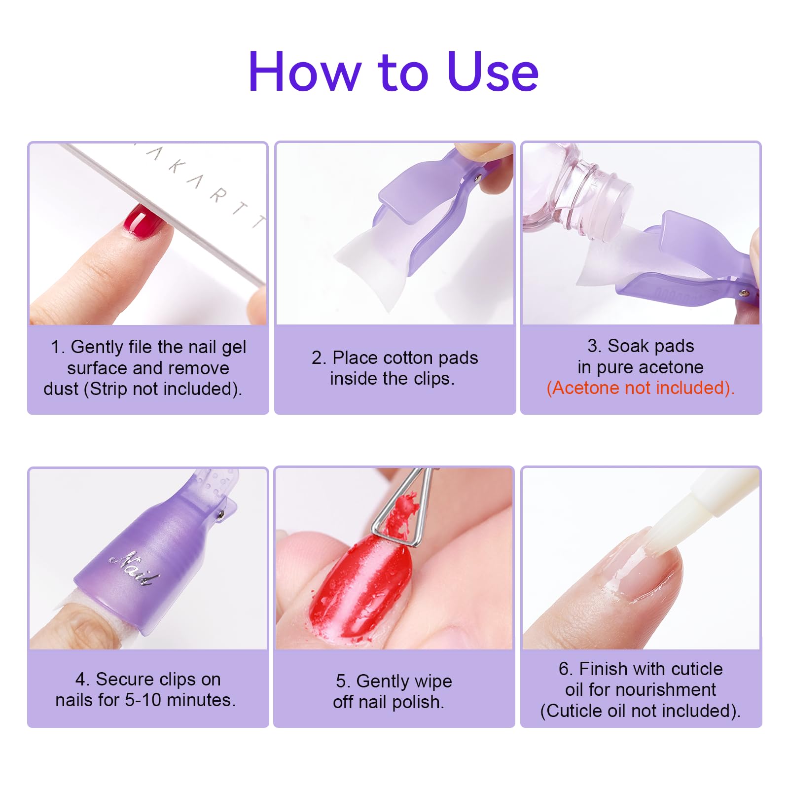 Anti-slip nail removal clips secure fit Makartt kit