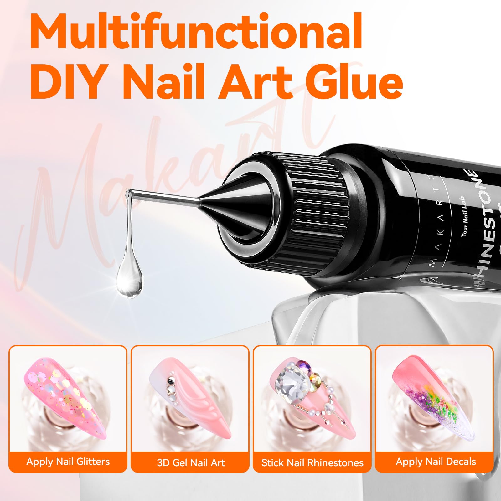 Rhinestone glue gel for nails application