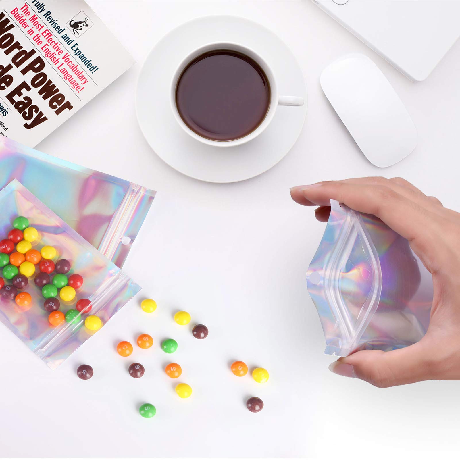 Malastar iridescent rainbow holographic bag 2x3 inch