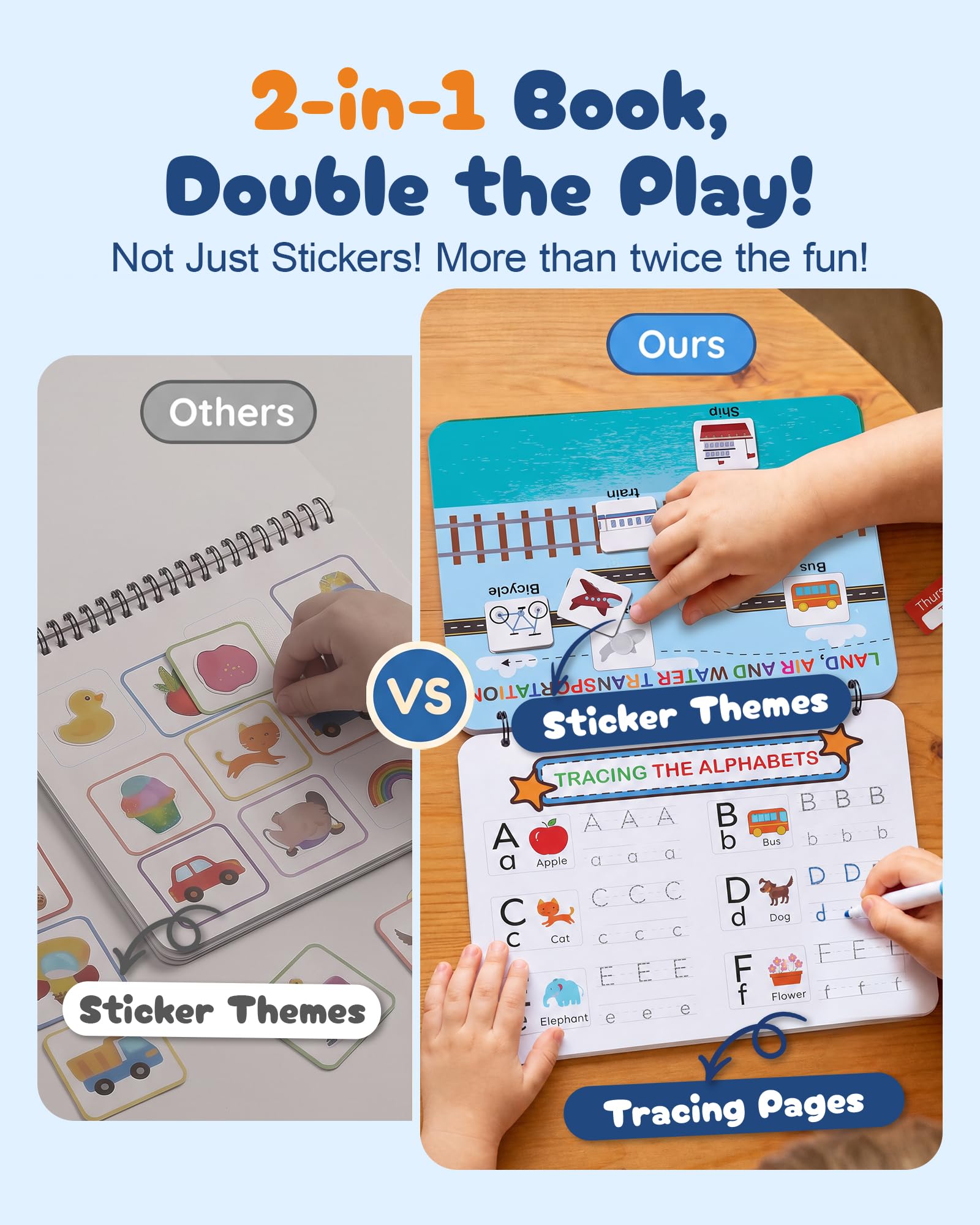 Busy Book 30 Themes action pages and stickers