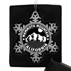 Mammoth Mountain Ornament Pewter Snowflake 3in