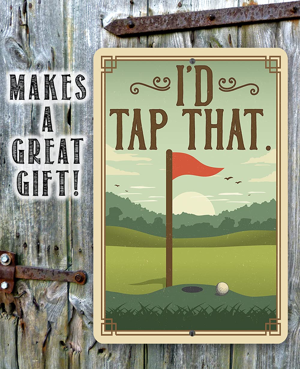 Golf wall decor metal sign for indoor outdoor use