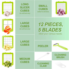 Mandoline Slicer Veggie Cutter with non-slip feet