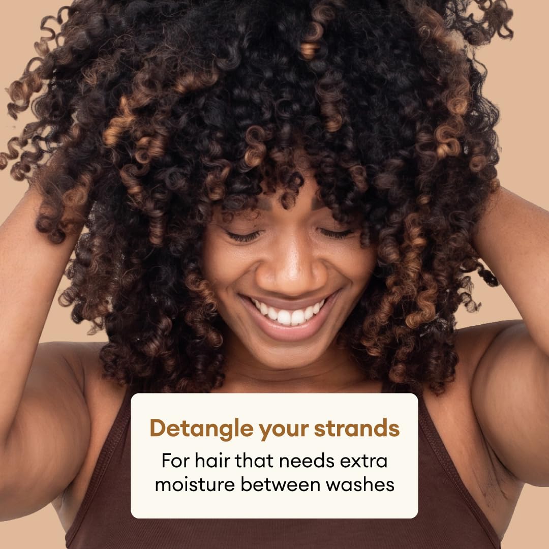 Detangling and frizz control feature on packaging