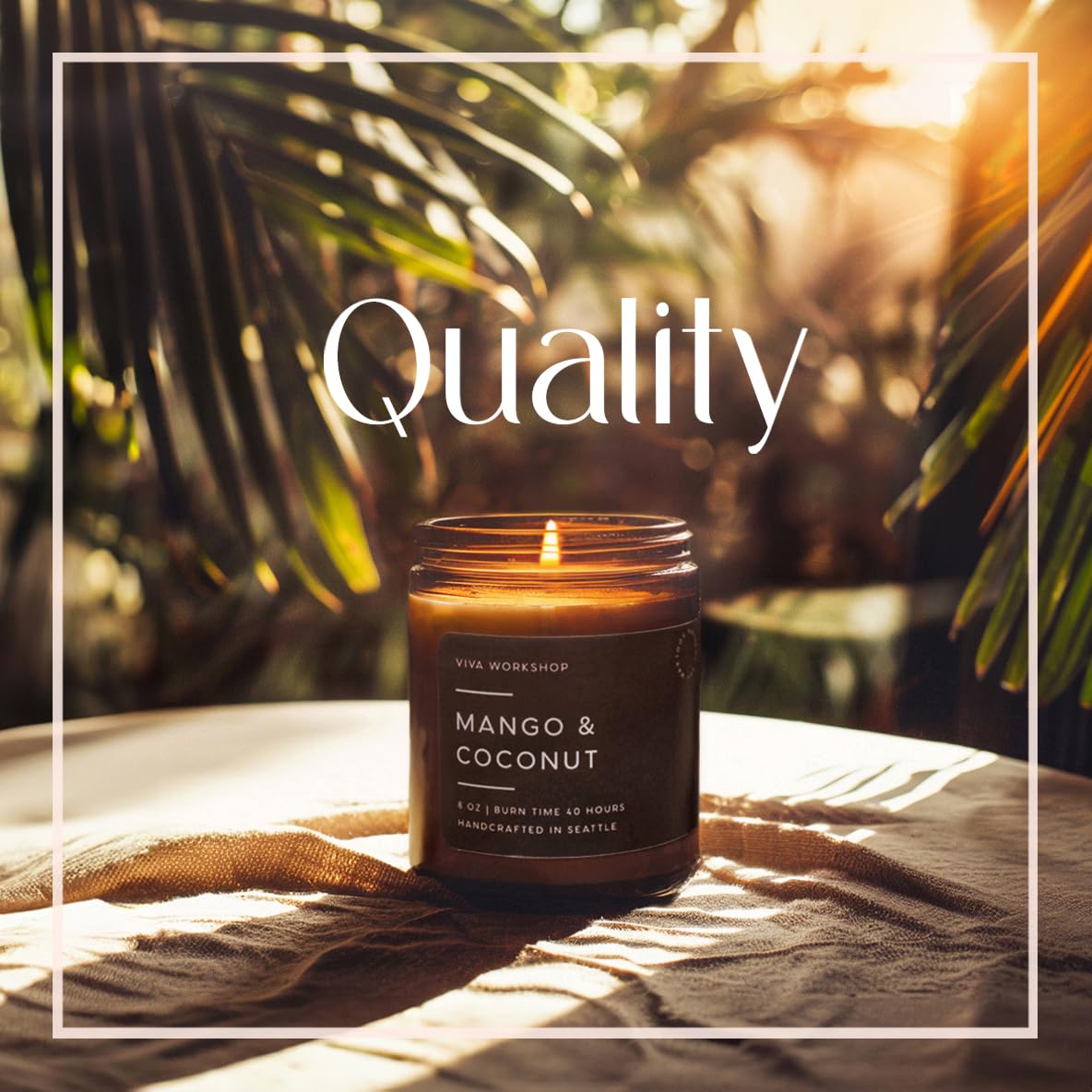 Gift-ready Mango & Coconut candle for birthdays and events