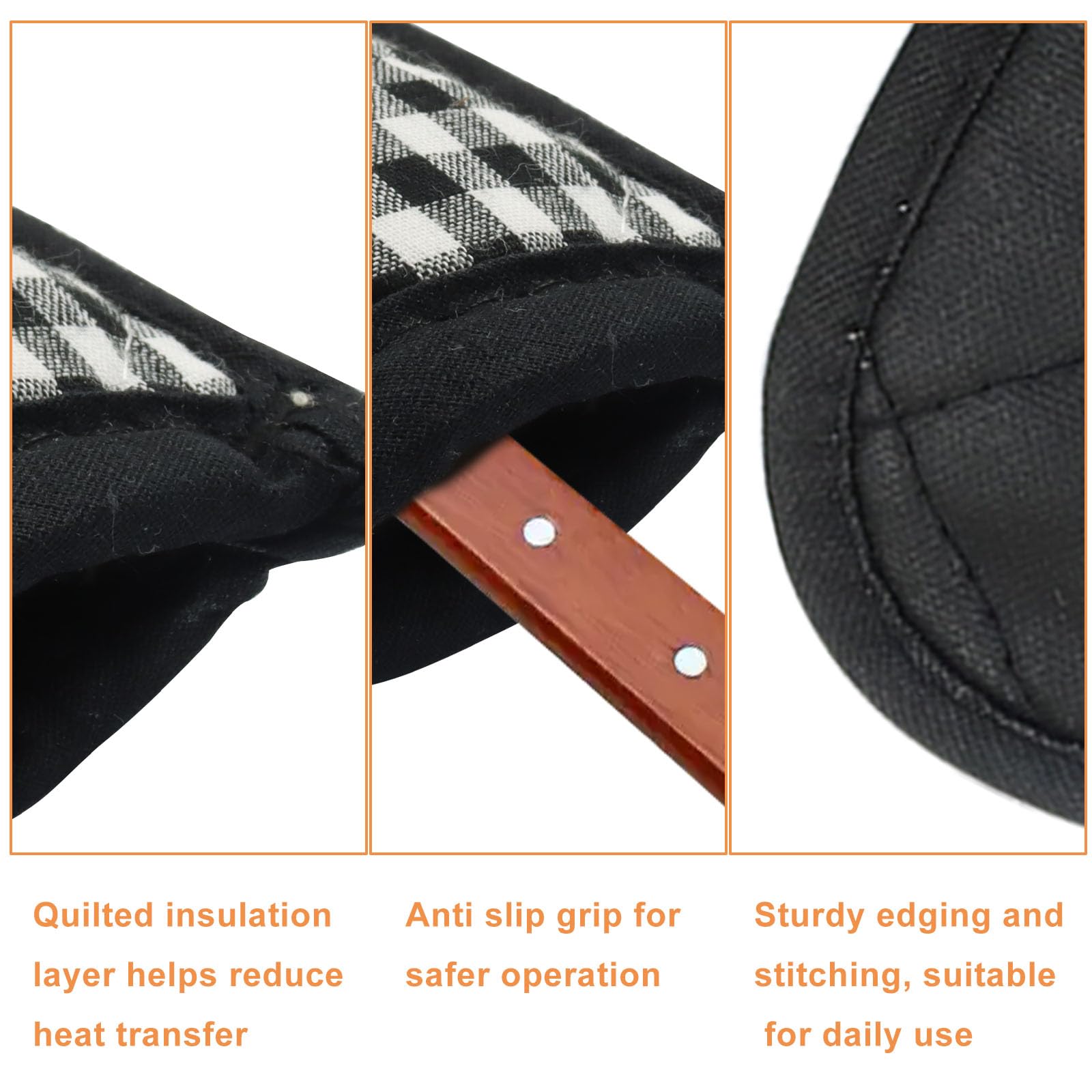 Heat protection up to 350°F MangoOrder skillet handle covers 4 pack