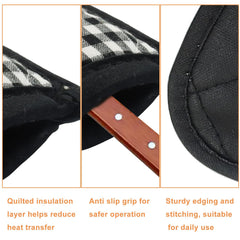 Heat protection up to 350°F MangoOrder skillet handle covers 4 pack