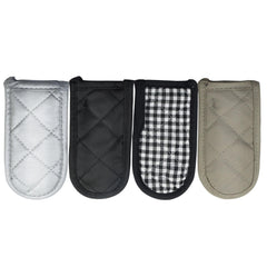 MangoOrder 4 Pack 6x3 Inch Skillet Handle Covers assorted colors on counter