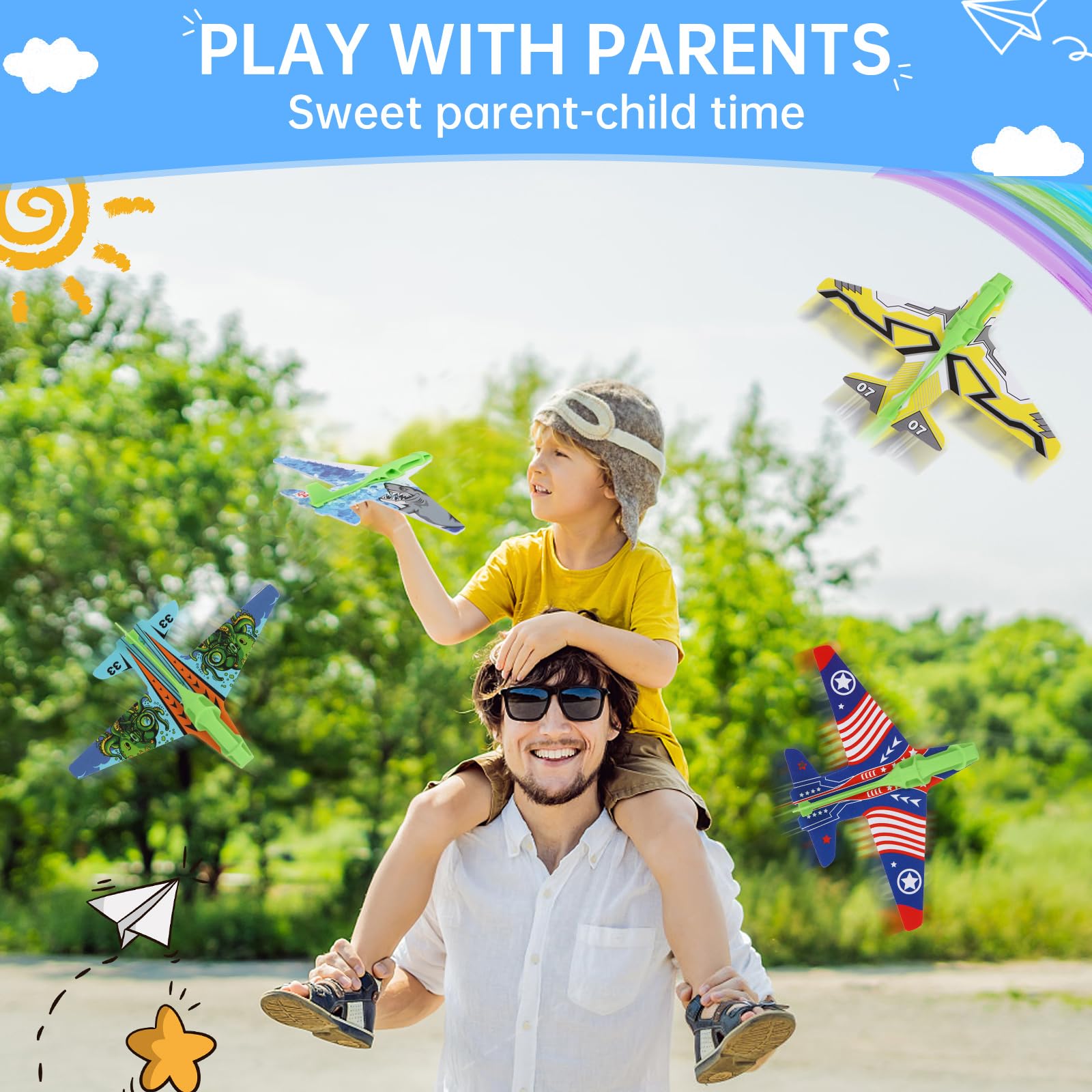 Manmel kids birthday gift plane toy set