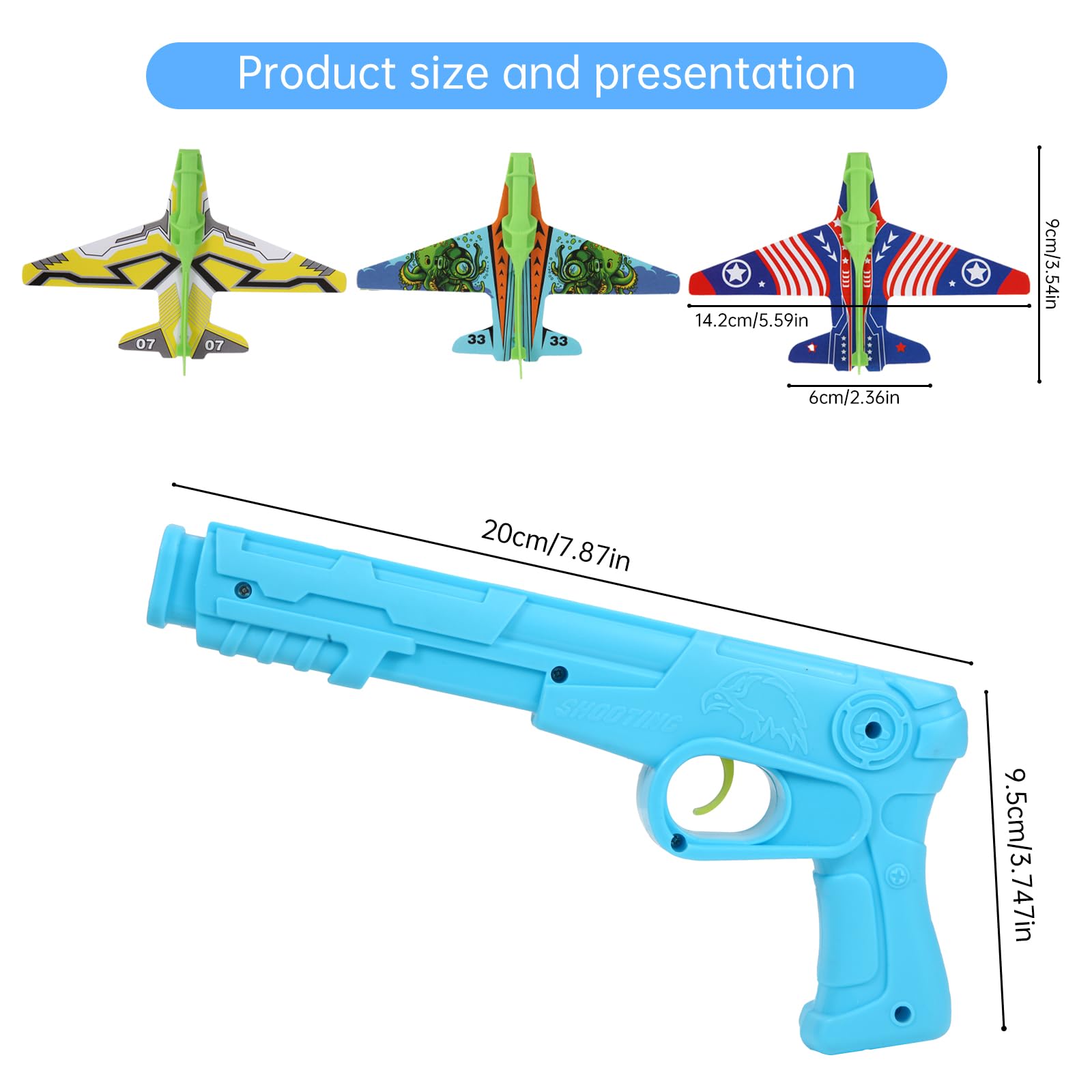 Indoor outdoor flying toy by Manmel airplane launcher