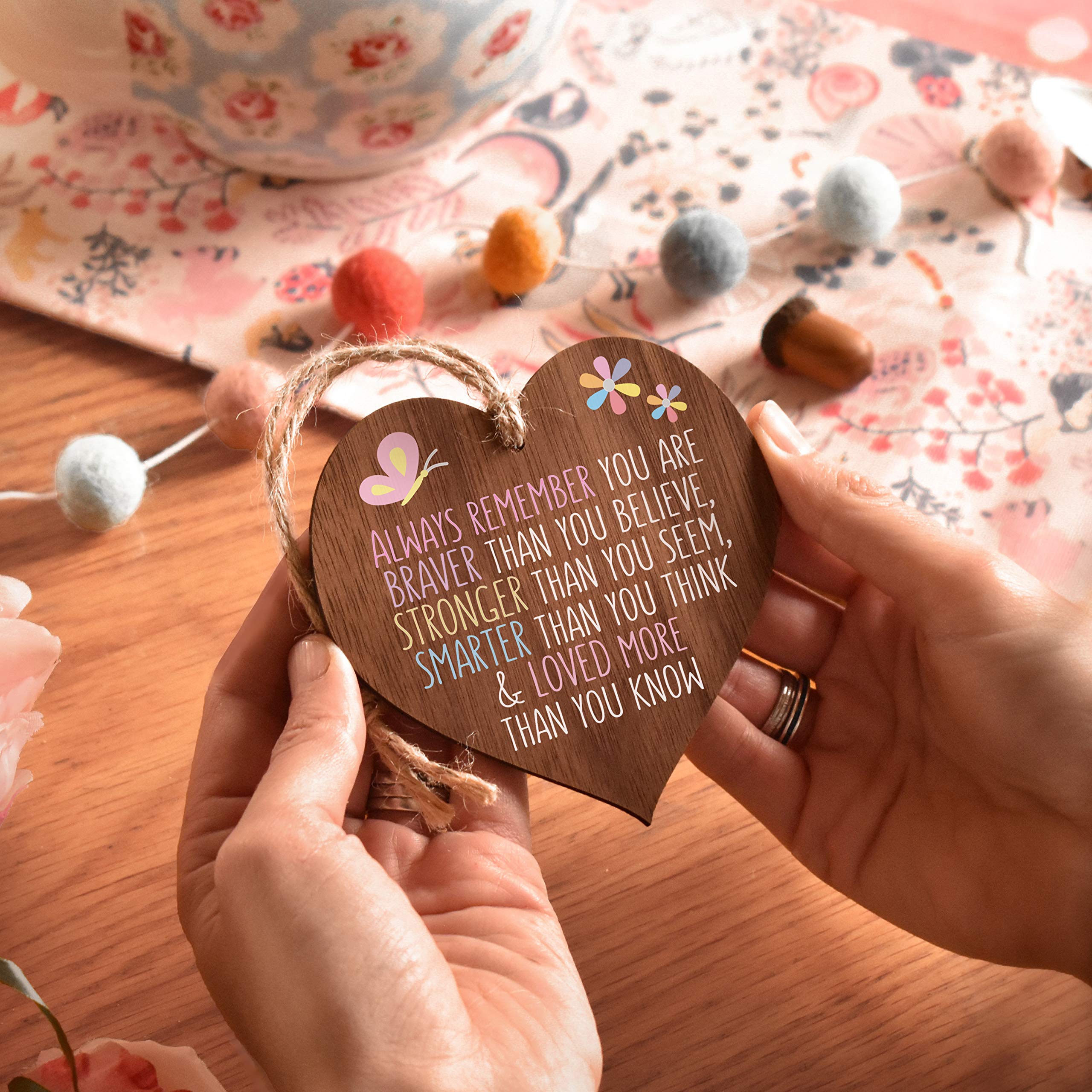 Manta Makes wood heart sign quotes