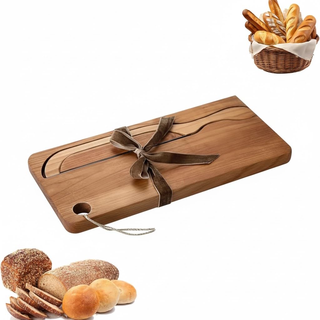 Manual Bread Slicer Set with Bow Knife and Crumb Tray Board product image
