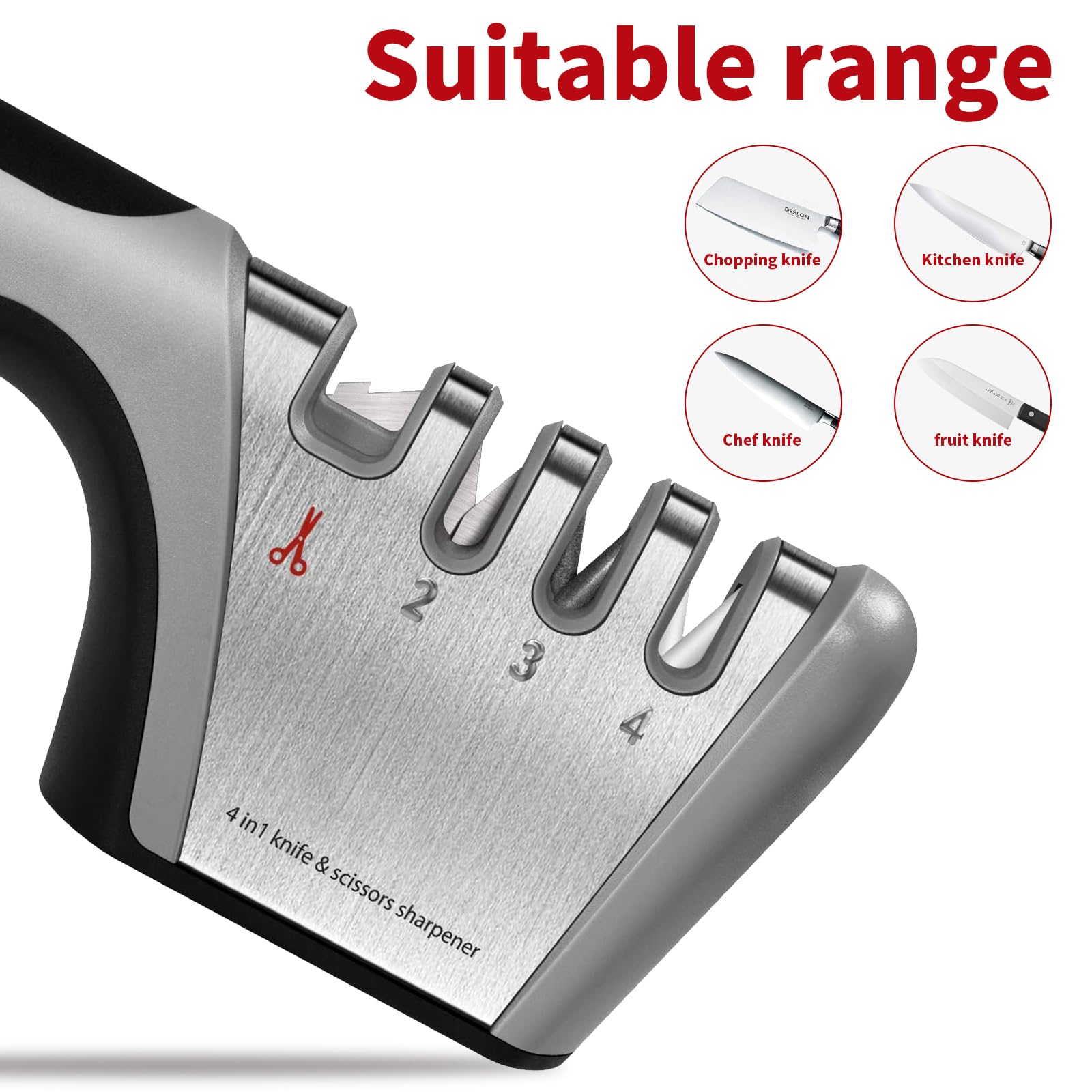 ergonomic ambidextrous handle with non-slip base