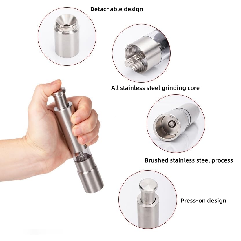 One-handed pepper grinder in modern kitchen setting