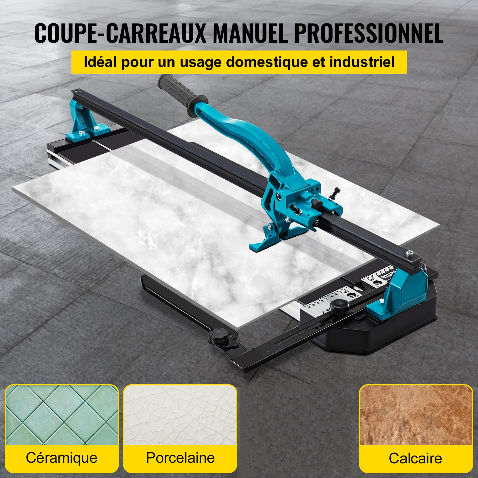 Manual tile cutter with laser infrared positioning