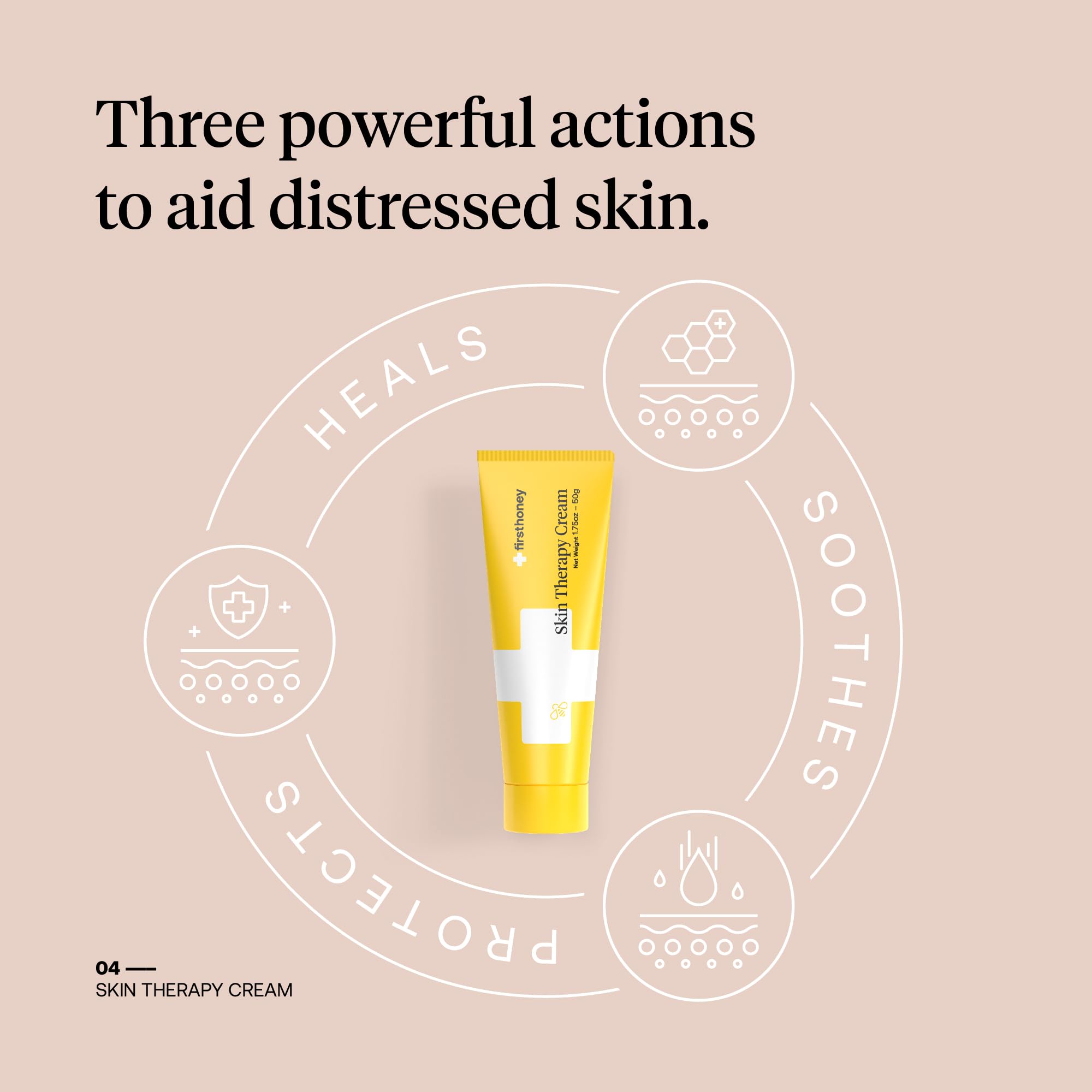 FIRST HONEY Manuka Honey Cream for Eczema Dermatitis Rosacea Psoriasis 3.5 oz