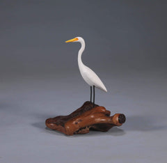 John Perry Studio handmade in USA Egret sculpture polyurethane resin