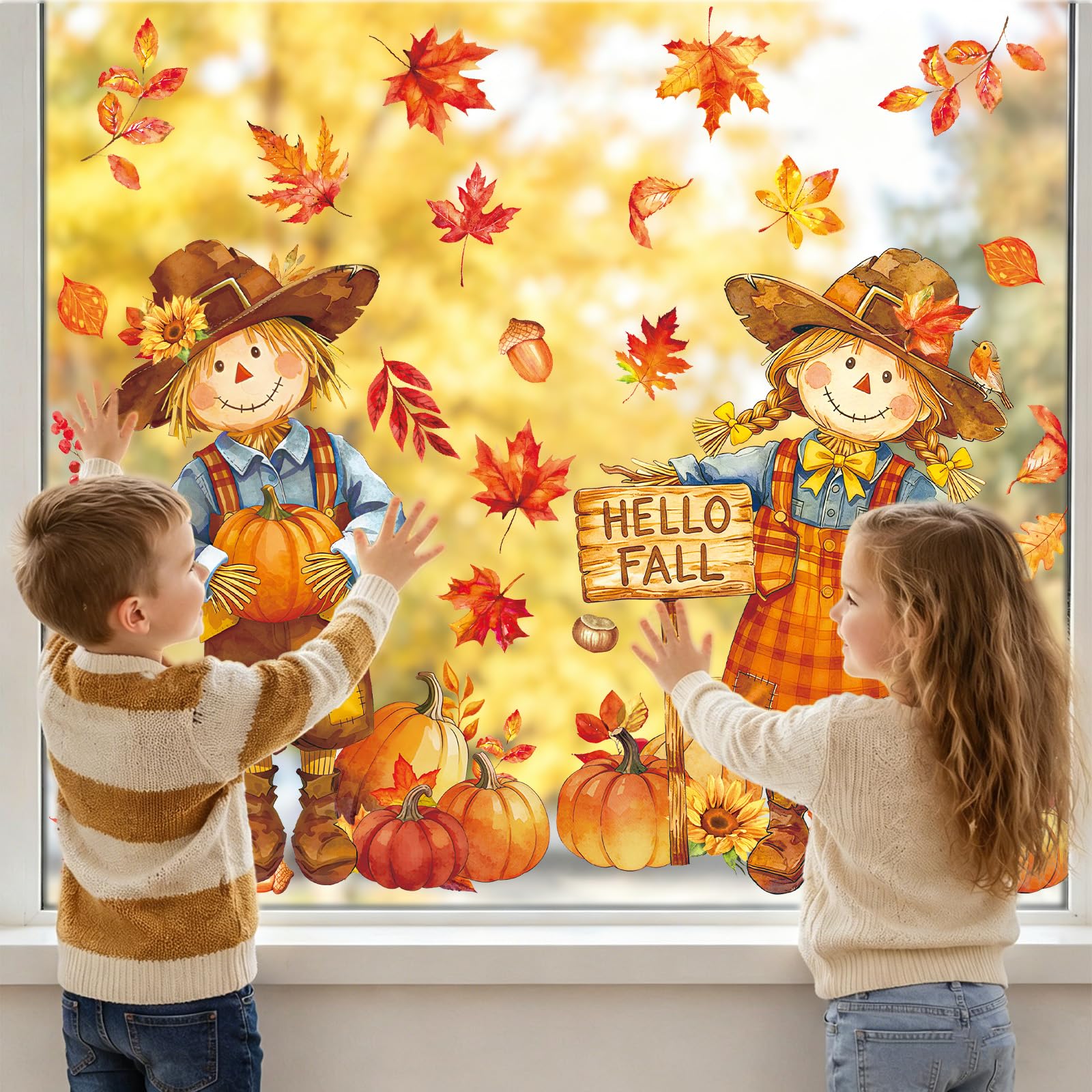 PVC material window decals from AnyDesign easy to apply and remove