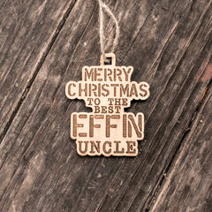 Raw wood maple ornament 3x4in Made in Texas