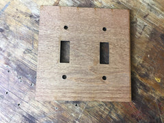 Maple ply light switch cover with flat back