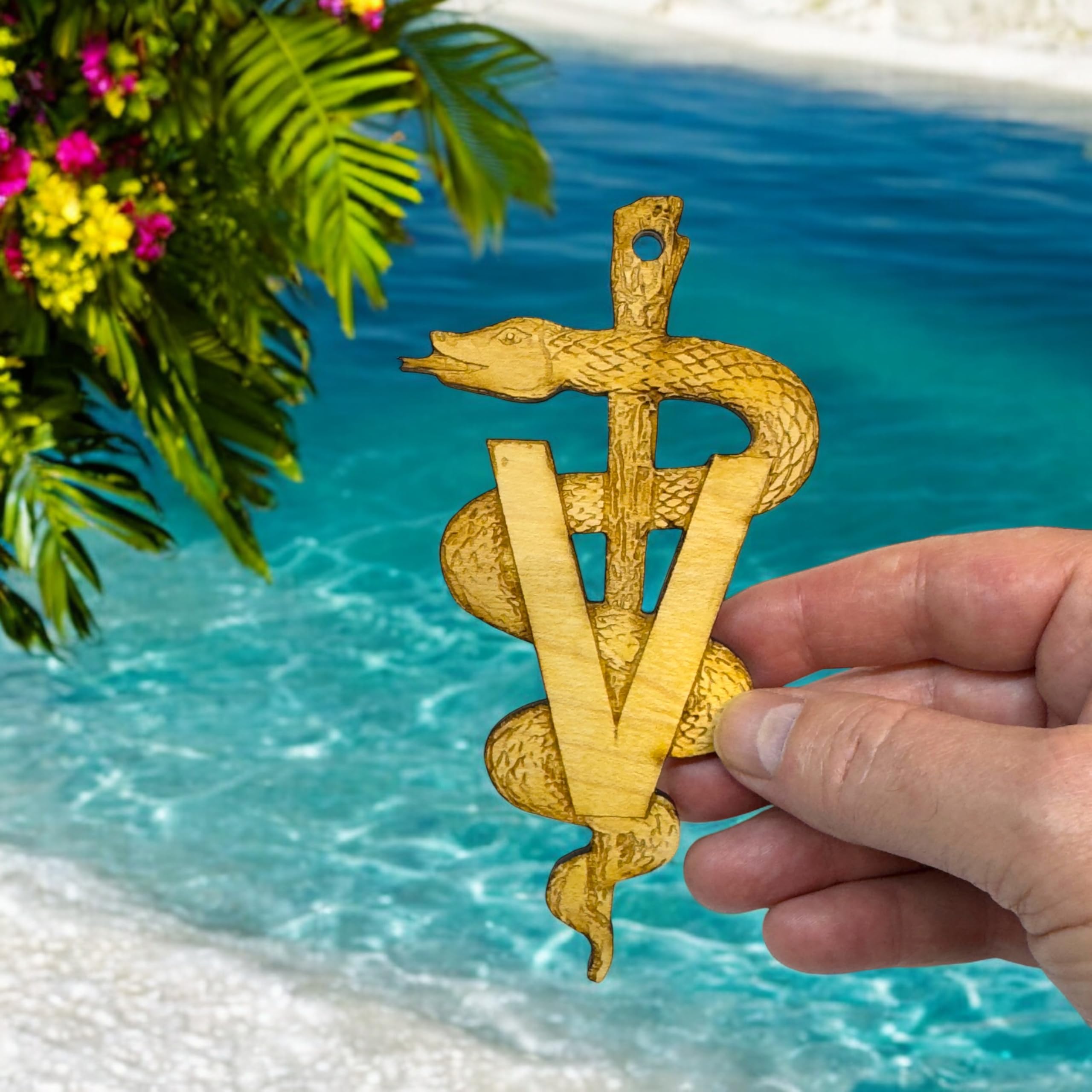 Maple wood ornament for veterinarians 3x5in